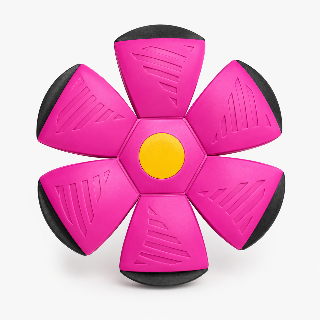 Flying Saucer Disc Ball — 2-in-1 Fetch Frisbee (Pink)