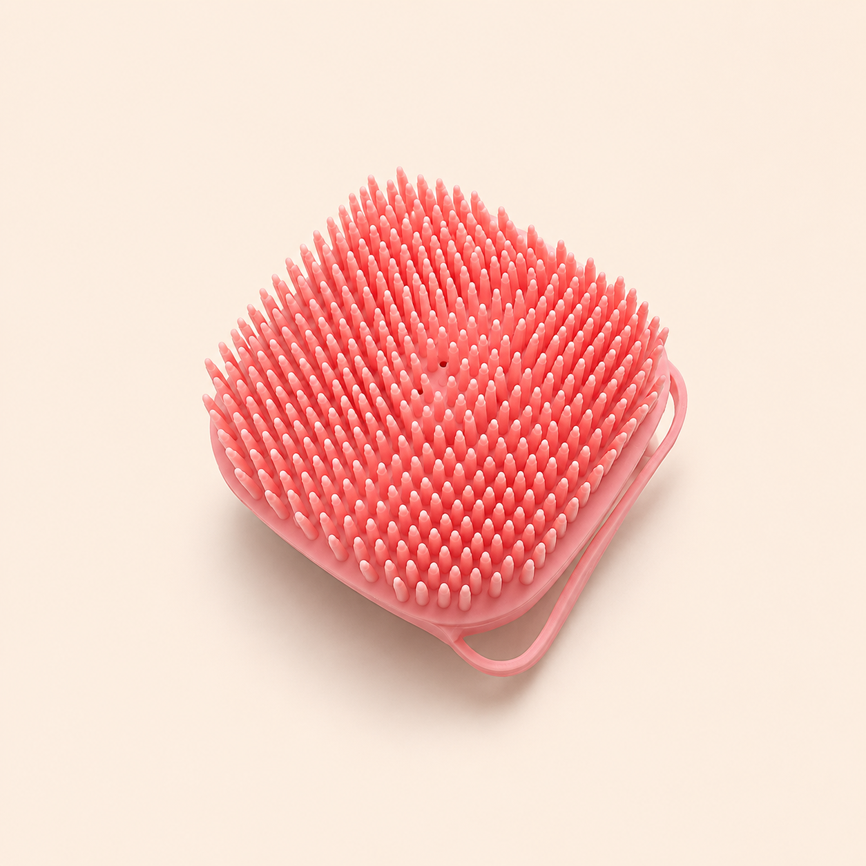 Sudsy Silicone Bath Brush — Massage & Shampoo Scrubber (Pink)